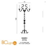 Торшер Beby Queen of Roses 9000P01 Light gold Swarovski Plaque - Схема