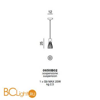 Подвесной светильник Beby Group Secret 0650B02 Light gold Gold leaf - Схема