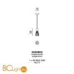 Подвесной светильник Beby Group Secret 0650B02 Light gold Gold leaf - Схема