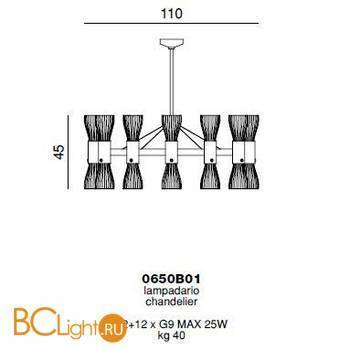 Потолочная люстра Beby Group Secret 0650B01 Light gold Gold leaf - Схема
