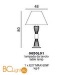 Настольная лампа Beby Group Secret 0650L01 Light gold Gold leaf 920 - Схема