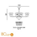 Люстра Beby Group Silver night 0200B01 Light gold Golden Portofino - Схема