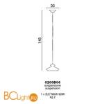 Подвесной светильник Beby Group Silver night 0200B06 Gold Silver Cortina - Схема