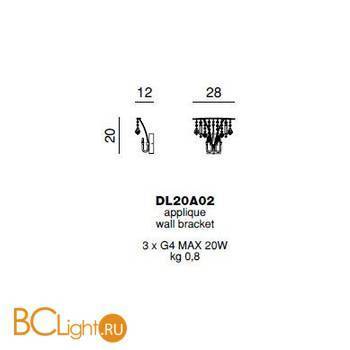 Бра Beby Group Sinus DL20A02 Chrome SW Bluino - Схема