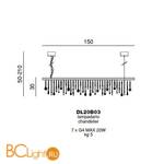 Подвесной светильник Beby Group Sinus DL20B03 Chrome SW Bluino - Схема
