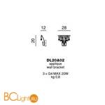 Бра Beby Group Sinus DL20A02 Chrome Half Cut Plaque - Схема