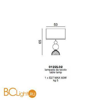 Настольная лампа Beby Group Star 0122L02 Chrome Emerald 311 - Схема