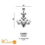 Люстра Beby Star 0122B01 Chrome Fuchsia Venice Pink Pearls - Схема