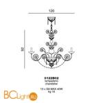 Люстра Beby Star 0122B02 Chrome Silver Grey Black Pearls - Схема