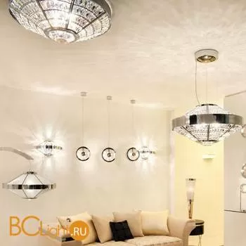 Подвесной светильник Beby Group Stone 5150E01 Satin Chrome Cut Almond Turquoise - Фото 1