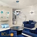 Подвесной светильник Beby Group Stone 5150E03 Chrome Turquoise - Фото 1