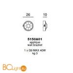 Настенный светильник Beby Group Stone 5150A01 Chrome Turquoise - Схема