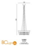 Подвесной светильник Beby Velvet 0150B02 Chrome Cut Almond - Схема