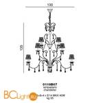 Люстра Beby Group Violet 0118B07 Chrome 135 SW Antique Green - Схема