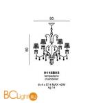 Люстра Beby Violet 0118B03 Chrome 184 SW Blu Violet - Схема