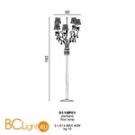 Торшер Beby Violet 0118P01 Chrome 184 SW Blu Violet - Схема