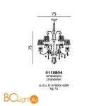 Люстра Beby Violet 0118B04 Chrome 058 SW Bluino - Схема