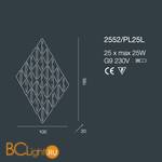 Потолочный светильник Bellart Alaska 2552/PL25L 04/V01-V09 - Схема