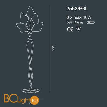 Торшер Bellart Alaska 2552/P6L 04/V01-V09 - Схема