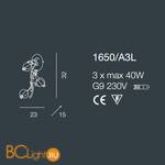 Бра Bellart Ametista 1650/A3L 03/V09 - Схема