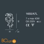 Бра Bellart Ametista 1650/A7L 03/V09 - Схема