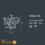 Потолочная люстра Bellart Ametista 1650/L12L 03/V09 - Схема