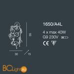 Бра Bellart Ametista 1650/A4L 03/V09 - Схема