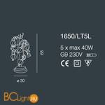 Настольная лампа Bellart Ametista 1650/LT5L 03/V09 - Схема