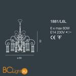 Люстра Bellart Casanova 1881/L6L 01/V03 - Схема