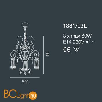 Люстра Bellart Casanova 1881/L3L 09/V05 - Схема