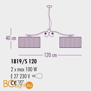Подвесной светильник Bellart Charme 1819/S120 17/P06 - Схема