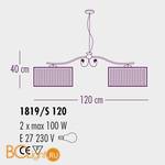 Подвесной светильник Bellart Charme 1819/S120 17/P06 - Схема