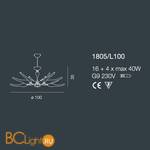Люстра Bellart Ego 1805/L100 06/V17 - Схема
