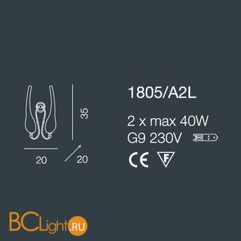Бра Bellart Ego 1805/A2L 05/V18 - Схема