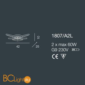 Настенный светильник Bellart Flair 1807/A2L 05/V01 - Схема