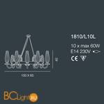 Люстра Bellart Karma 1810/L10L 05/P07 - Схема