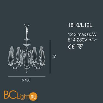 Люстра Bellart Karma 1810/L12L 05/P05 - Схема