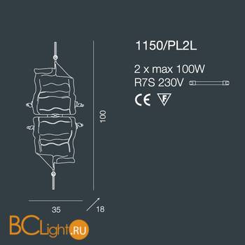 Потолочный светильник Bellart Poeme 1150/PL2L 08/V01 - Схема