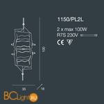 Потолочный светильник Bellart Poeme 1150/PL2L 08/V01 - Схема