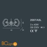 Бра Bellart Scuba 2007/A3L 05/ST/CR - Схема