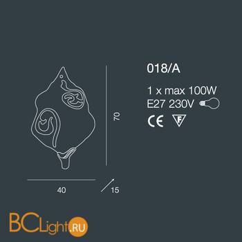 Настенный светильник Bellart Sirio 018/A 08/V12 - Схема