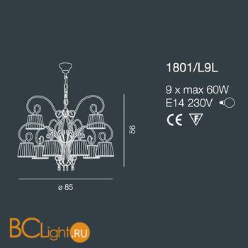 Люстра Bellart Venezia 1801/L9L 01/P06 - Схема