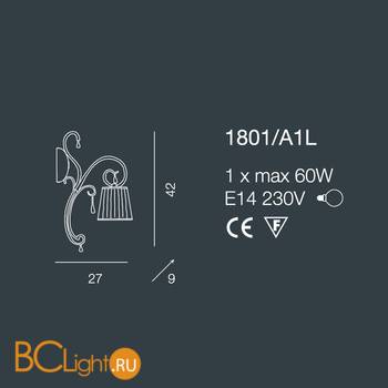 Бра Bellart Venezia 1801/A1L 01/P04 - Схема