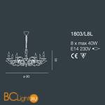 Люстра Bellart Versailles 1803/L8L 01+08 - Схема