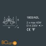 Бра Bellart Versailles 1803/A2L 02+10 - Схема