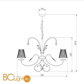 Люстра Bogate's Aura 301/8 Strotskis - Схема