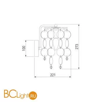 Настенный светильник Bogate's Bolla 334/1 хром - Фото 2