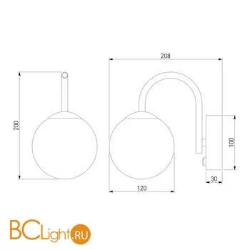Бра Bogate's Brook 360/1 хром a057669 - Фото 3