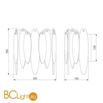 Настенный светильник Bogate's Canaria 324/1 хром - Фото 1
