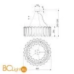 Подвесной светильник Bogate's Canaria 326/10 золото - Фото 1